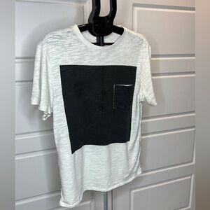 rag & bone White Tee with Black Square Design